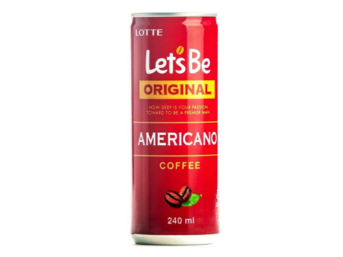 Напиток кофейный Lotte "Кофе Let's be Американо" 0,240л х 30 /Корея/