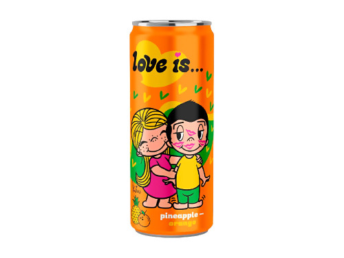 Напиток безалк. сильногазир. "LOVE IS" Ананас и апельсин 0,330л | Корея