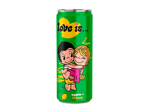 Напиток безалк. сильногазир. "LOVE IS" Яблоко и лимон 0,330л | Корея