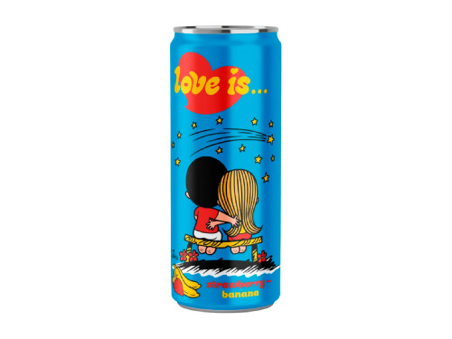 Напиток безалк. сильногазир. "LOVE IS" Клубника и банан 0,330л | Корея
