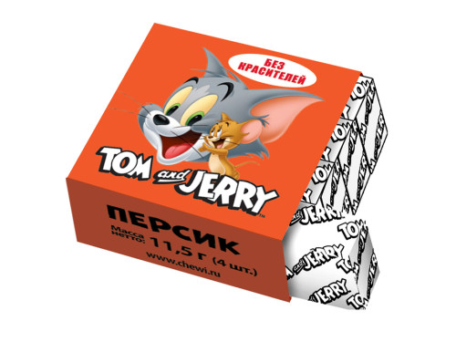 Жевательные конфеты "Tom and Jerry" со вкусом Персик 11,5гр